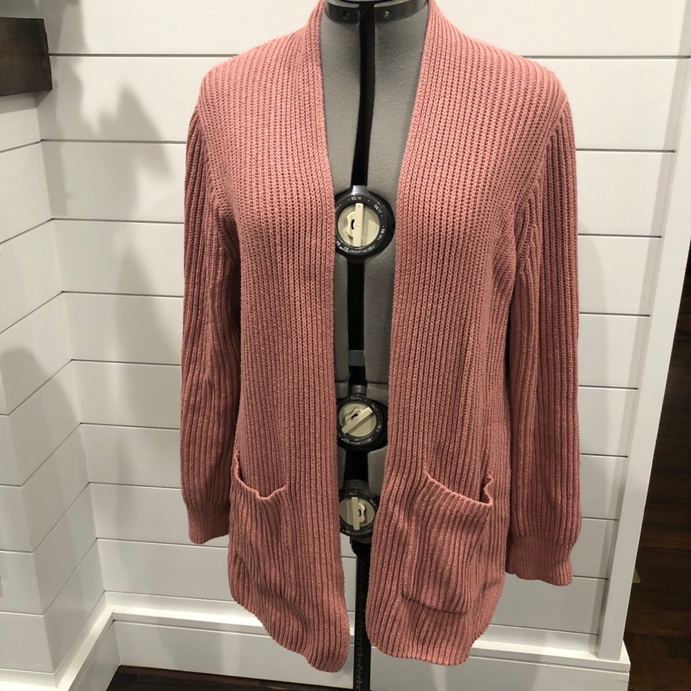 Madewell Rose Pink Cardigan size Large